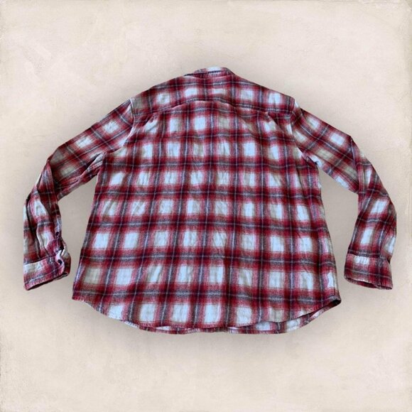 Lucky Brand Flannel Shirt Mens XXL Red Plaid Classic Fit Long Sleeve Button Down - Picture 5 of 5